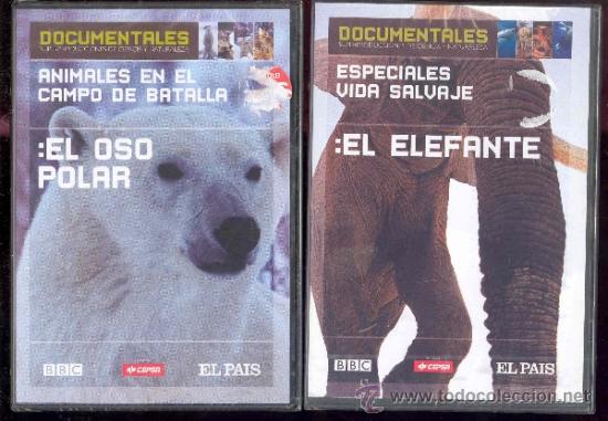 Cine: LOTE 2 DVDs - ANIMALES EN EL CAMPO DE BATALLA: EL OSO POLAR- ESPECIALES VIDA SALVAJE: EL ELEFANTE