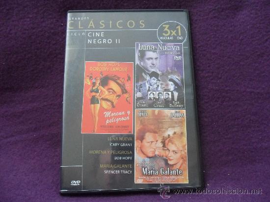 Cinema: GRANDES CLASICOS. CICLO CINE NEGRO II. DVD DON 3 PELICULAS: LUNA NUEVA. MARIA GALANTE. MORENA Y PELI