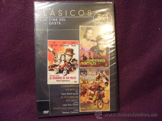 Cinema: GRANDES CLASICOS. CICLO CINE DEL OESTE. DVD CON 3 PELICULAS: COMPA&Ntilde;EROS MORTALES. EL HOMBRE DE RIO M