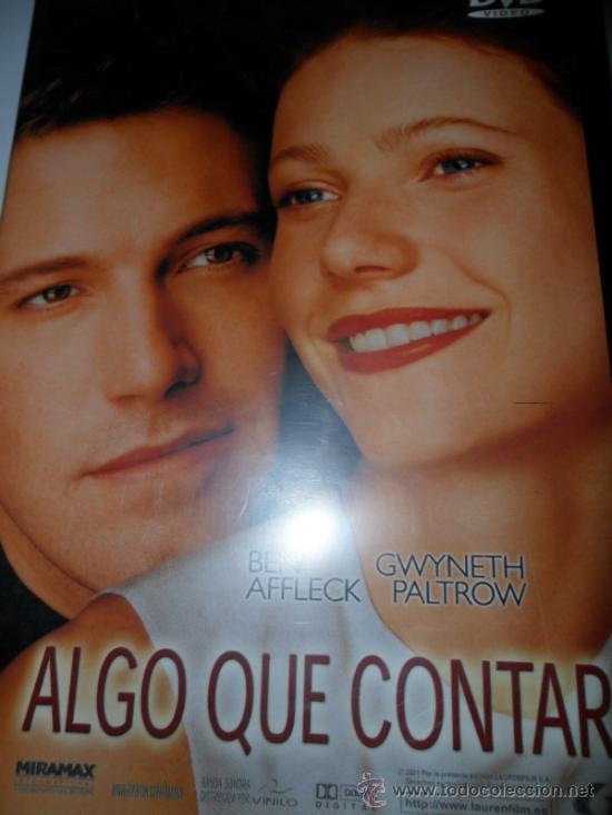 Cine: ALGO QUE CONTAR con Ben Affleck, Gwyneth Paltrow... DVD Comedia Romantica.