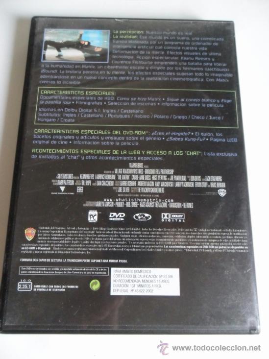 Cine: MATRIX . WACHOWSKI BROTHERS - Foto 2
