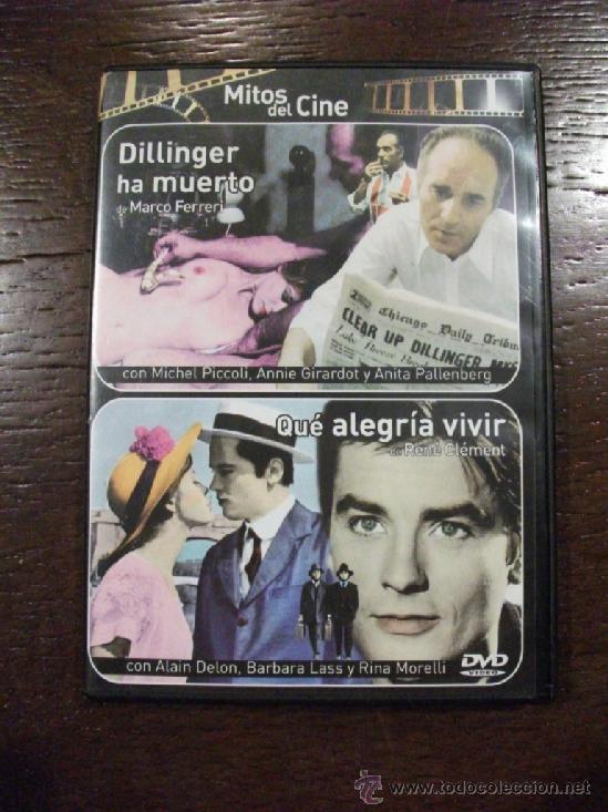 Cinema: DVD 2 peliculas Mitos del cine, Dillinger ha muerto de Marco Ferreri y Que alegr&iacute;a Vivir de Cl&eacute;ment