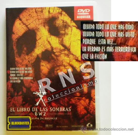 Cinema: EL LIBRO DE LAS SOMBRAS BW2 DVD PEL&Iacute;CULA TERROR SUSPENSE - OBSESIONADO POR BRUJA DE BLAIR - CINE