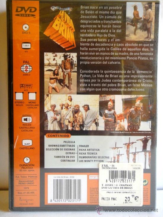 Cine: LA VIDA DE BRIAN PELICULA DVD COMO NUEVO MONTY PYTHON - Foto 2