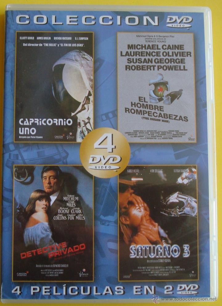 Cinema: DVD 4 PEL&Iacute;CULAS EN 2 DVD&acute;S -CAPRICORNIO/ EL HOMBRE ROMPECABEZAS / DETECTIVE PRIVADO/ SATURNO 3