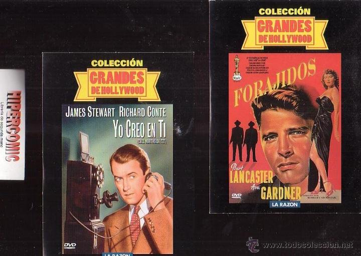 Cine: GRANDES DE HOLLYWOOD , 2 DVD - YO CREO EN TI , FORAJIDOS ,- DVD EN FUNDA DE CARTON -NUEVOS