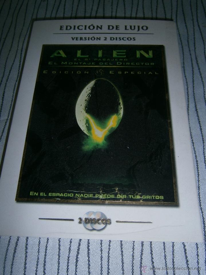 Cine: ALIEN EL 8&ordm; PASAJERO - Ed. LUJO - Mont. del DIRECTOR - 2dvd
