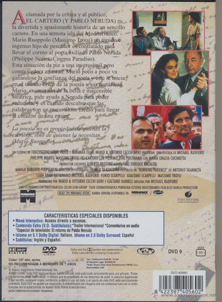 Cine: EL CARTERO (y Pablo Neruda) .....El poder de las palabras. PRECINTADO - Foto 2
