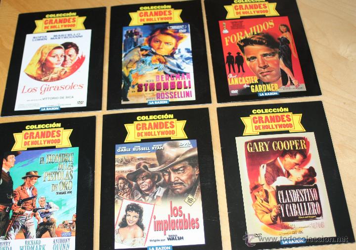 Cine: DVD;seis dvd de LA SERIE GRANDES DE HOLLYWOOD.