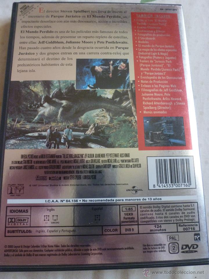 Dvd Ciencia Ficcion Jurassic Park El Mundo Perd Buy Dvd Movies At Todocoleccion