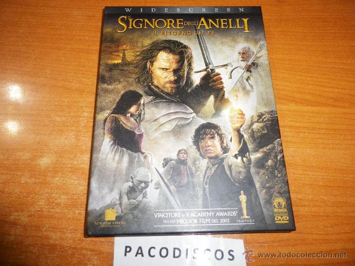 Cine: EL SE&Ntilde;OR DE LOS ANILLOS SIGNORE DEGLI ANELLI Il Ritorno del re 2 DVD EN ITALIANO E INGLES MUY RARO