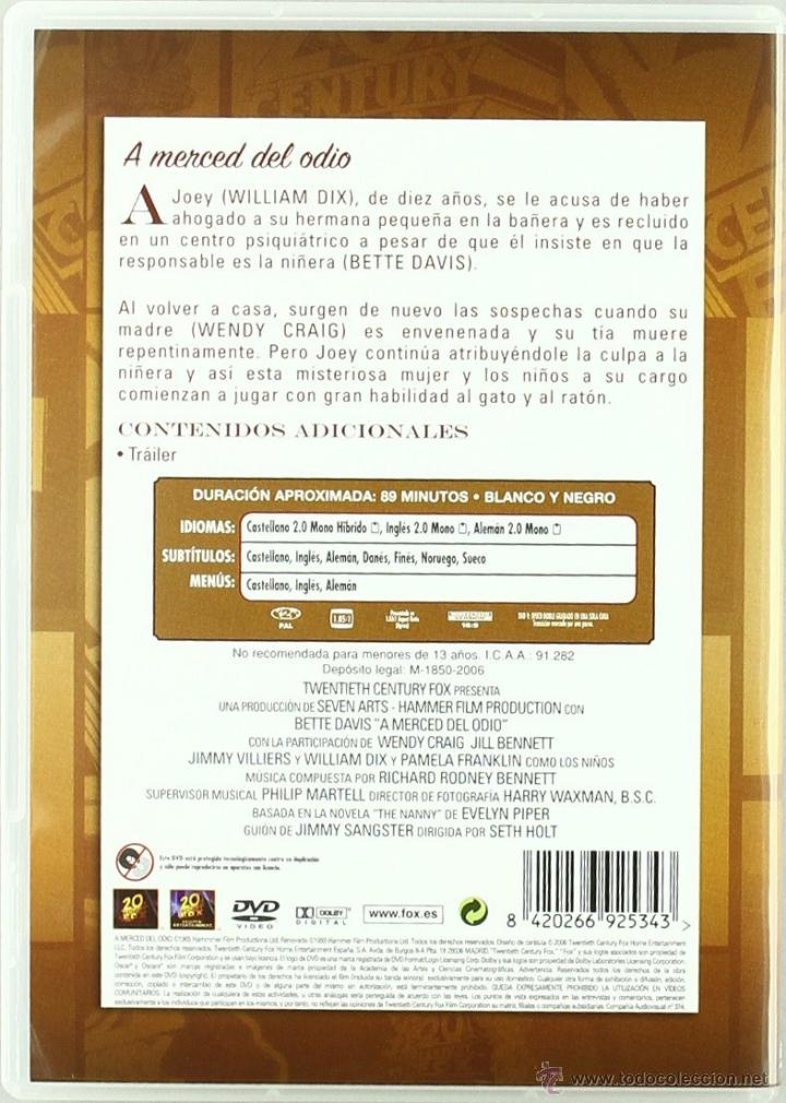 Cine: Bette David La ni&ntilde;era DVD - Foto 2