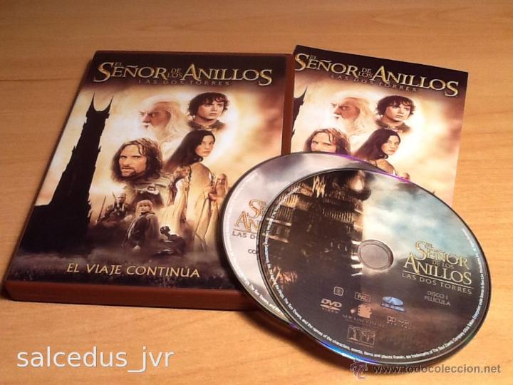 Cine: El Se&ntilde;or de los Anillos Las Dos 2 Torres 2002 Cine de Aventuras Pel&iacute;cula en DVD 2 Discos y Libreto