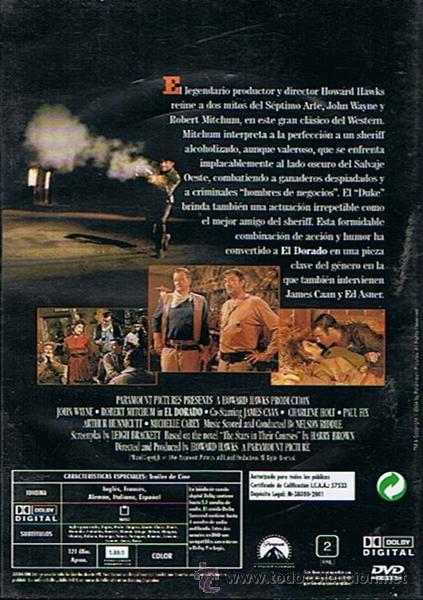 Cine: DVD EL DORADO JOHN WAYNE - Foto 2