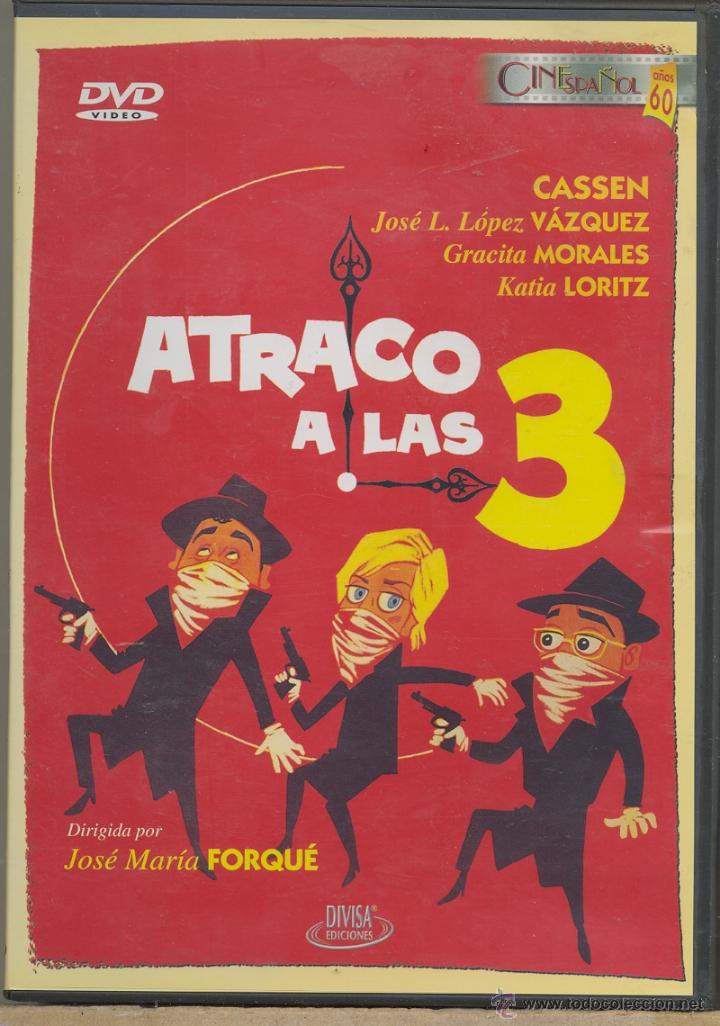 Cine: Atraco a las 3 DVD -(J- M&ordm; Forqu&eacute;). Ponen voluntad los atracadores, pero son un desastre.