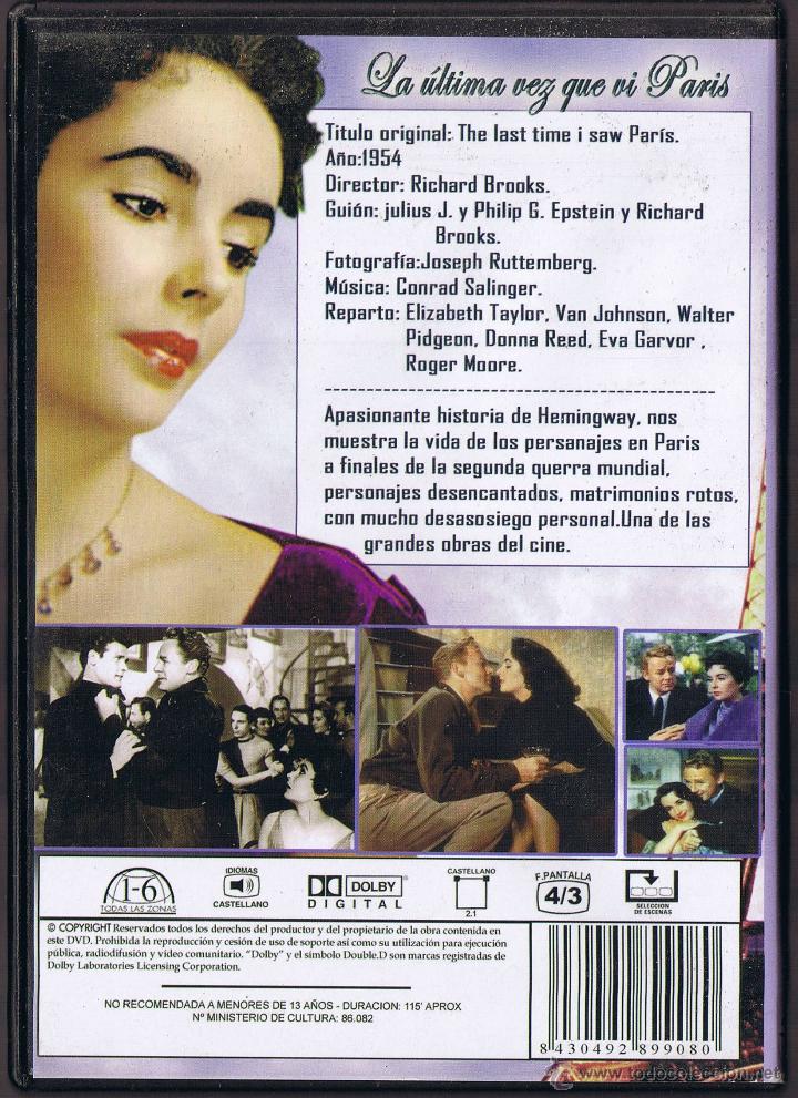 Pelicula La Ultima Vez Que Vi Paris