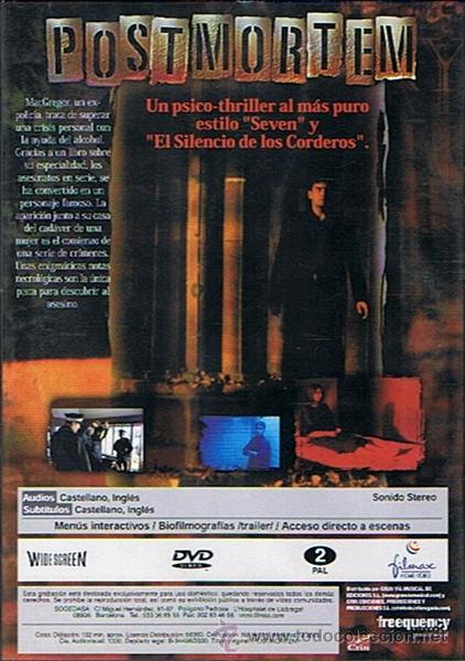 Cine: DVD POSTMORTEM  CHARLES SHEEN - Foto 2