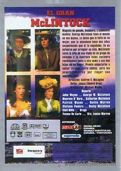 Cine: DVD EL GRAN MCLINTOCK  JOHN WAYNE - Foto 2