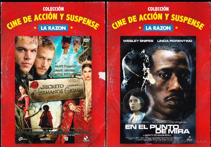 Cine: LOTE DE 2 PELICULAS DVD &middot;&middot; EN EL PUNTO DE MIRA Y EL SECRETO DE LOS HERMANOS GRIMM