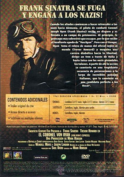 Cine: DVD EL CORONEL VON RYAN FRANK SINATRA - Foto 2
