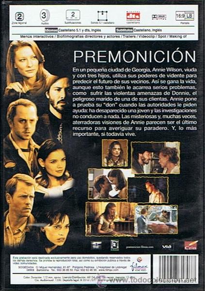 Cine: DVD PREMONICI&Oacute;N  CATE BLANCHETT - Foto 2