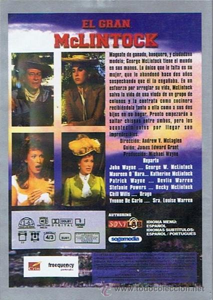 Cine: DVD EL GRAN MCLINTOCK  JOHN WAYNE - Foto 2