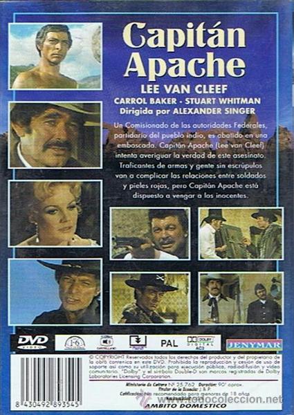 Cine: DVD CAPIT&Aacute;N APACHE LEE VAN CLEEF - Foto 2