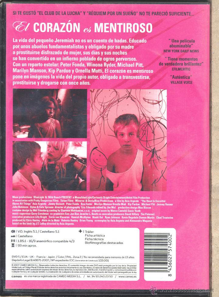 Cine: EL CORAZON ES MENTIROSO DVD: -ESTA HISTORIA NO DEBERIA SER REAL... Y LO ES, LAMENTABLEMENTE