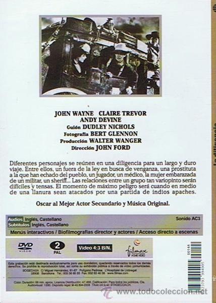 Cine: DVD LA DILIGENCIA  JOHN WAYNE - Foto 2