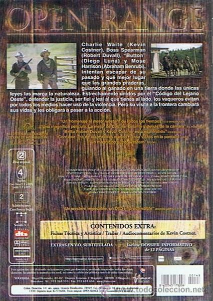 Cine: DVD OPEN RANGE  KEVIN COSTNER - Foto 2