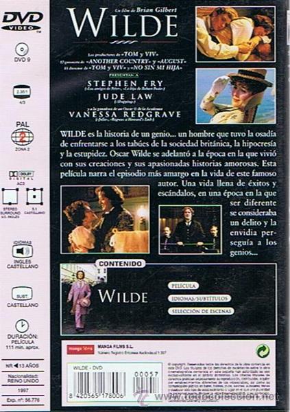 Cine: DVD WILDE STEPHEN FRY - Foto 2