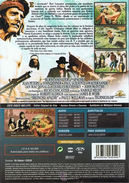 Cine: DVD APACHE  BURT LANCASTER - Foto 2
