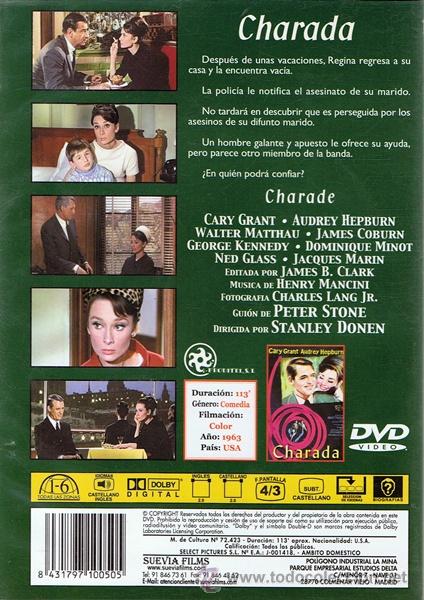 Cine: DVD CHARADA  CARY GRANT - Foto 2