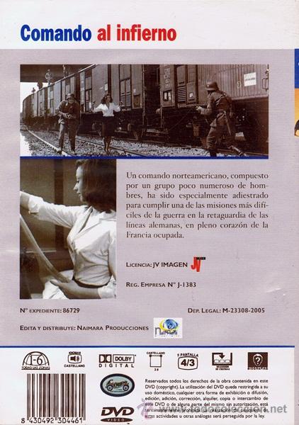 Cine: DVD COMANDO AL INFIERNO GUY MADISON - Foto 2