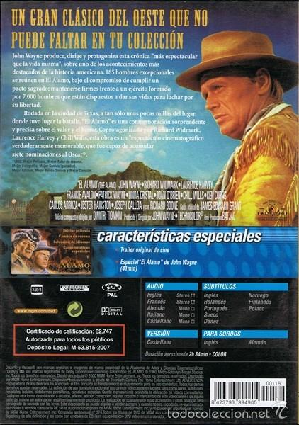 Cine: DVD EL ALAMO JOHN WAYNE - Foto 2