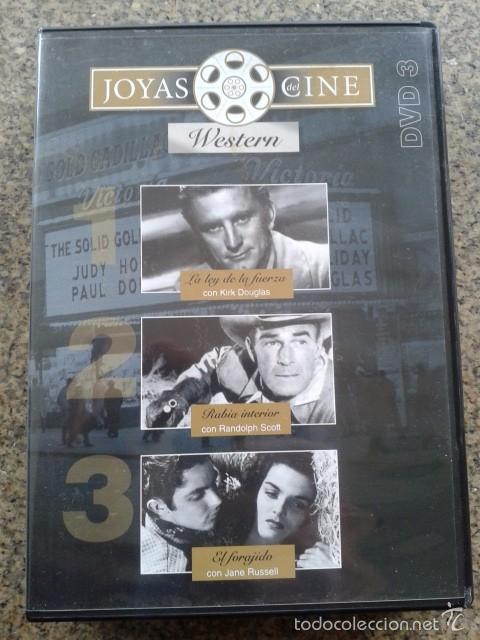 Cine: DVD -- JOYAS DEL CINE WESTERN -- LA LEY DE LA FUERZA / RABIA INTERIOR / EL FORAJIDO --