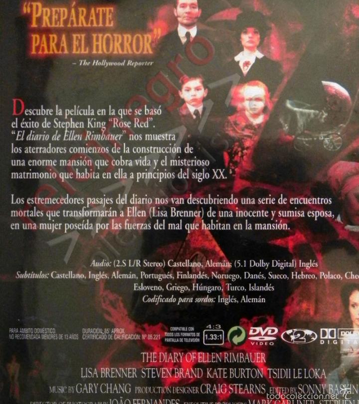 EL DIARIO DE ELLEN RIMBAUER - DVD PELÍCULA TERROR - LA HISTORIA SECRETA DE  ROSE RED - STEPHEN KING
