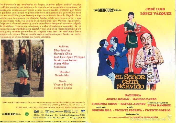 Cinema: DVD El se&ntilde;or est&aacute; servido - Director Sinesio Isla - Coral P.C. 1975 -