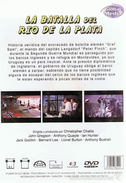 Cine: DVD LA BATALLA DEL R&Iacute;O DE LA PLATA  JOHN GREGSON - Foto 2