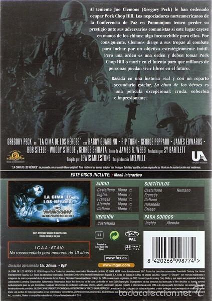 Cine: DVD LA CIMA DE LOS H&Eacute;ROES  GREGORY PECK - Foto 2