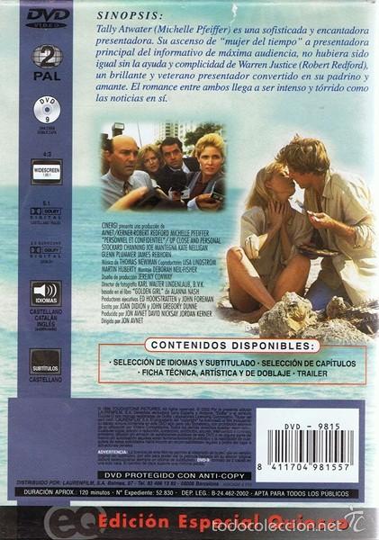 Cine: DVD INTIMO Y PERSONAL  ROBERT REDFORD - Foto 2