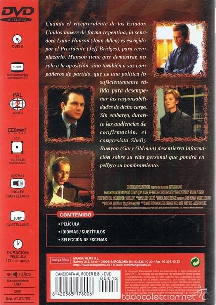 Cine: DVD CANDIDATA AL PODER  GARY OLDMAN & JEFF BRIDGES - Foto 2