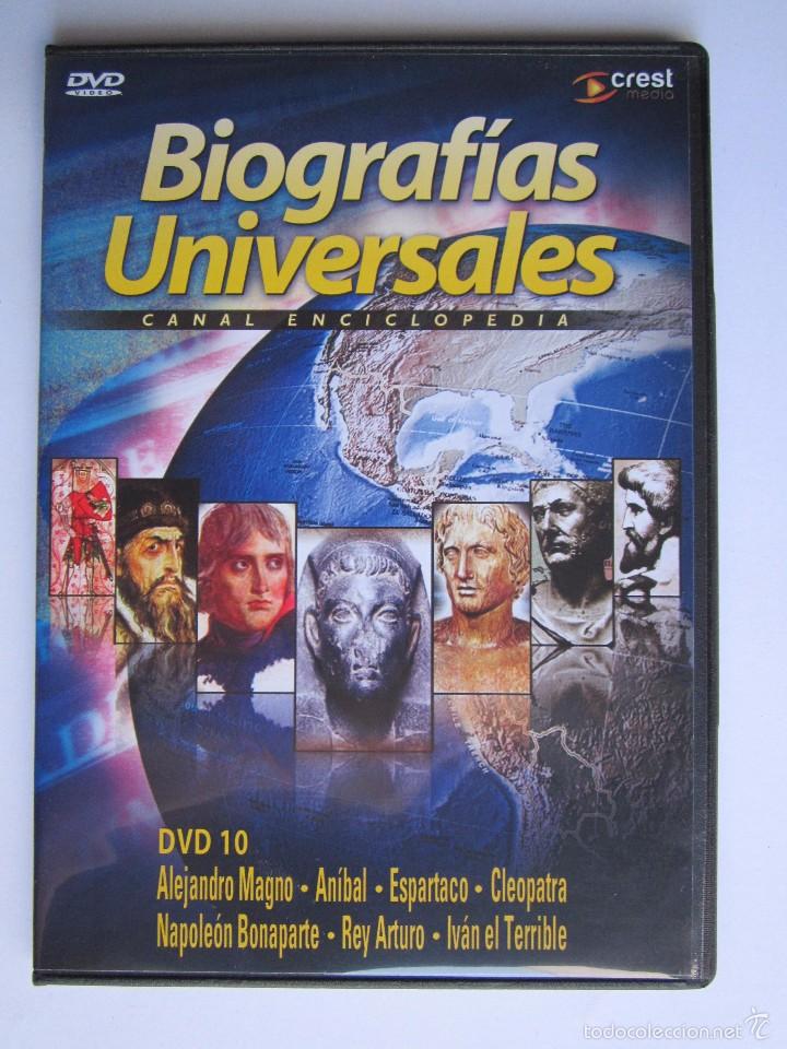 Cine: 871 BIOGRAFIAS UNIVERSALES DVD A. MAGNO- ANIBAL- ESPARTACO-CLOPATRA-NAPOLEON-REY ARTURO- IVAN''