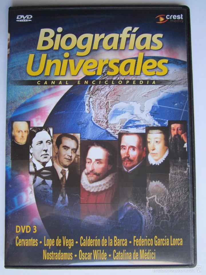 Cin&eacute;ma: 871 BIOGRAFIAS UNIVERSALES DVD CERVANTES-L.DE VEGA-CALDERON-LORCA-NOSTRADAMUS-O.WILDE-C. MEDICI''