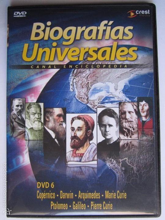 Cinema: (871)BIOGRAFIAS UNIVERSALES DVD COPERNICO-DARWIN-ARQUIMEDES-MARIE, CURIE- PTOLOMEO-GALILEO-''