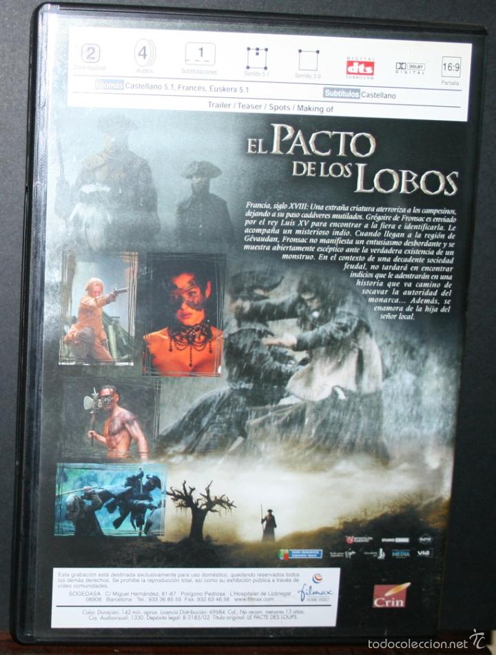 Cine: DVD - EL PACTO DE LOS LOBOS - 2001 - DIR. CHRISTOPHE GANS - Foto 3