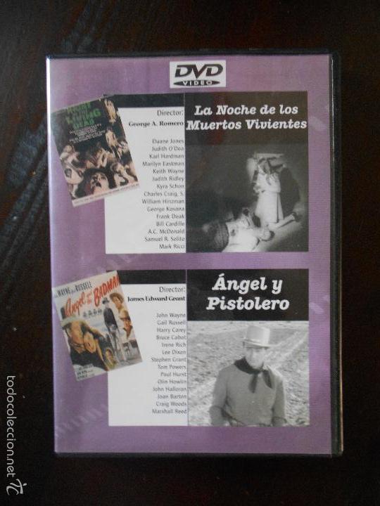 Cin&eacute;ma: DVD LA NOCHE DE LOS MUERTOS VIVIENTES - ANGEL Y PISTOLERO - 2 PELICULAS EN 1 DVD - COMO NUEVA (5O)