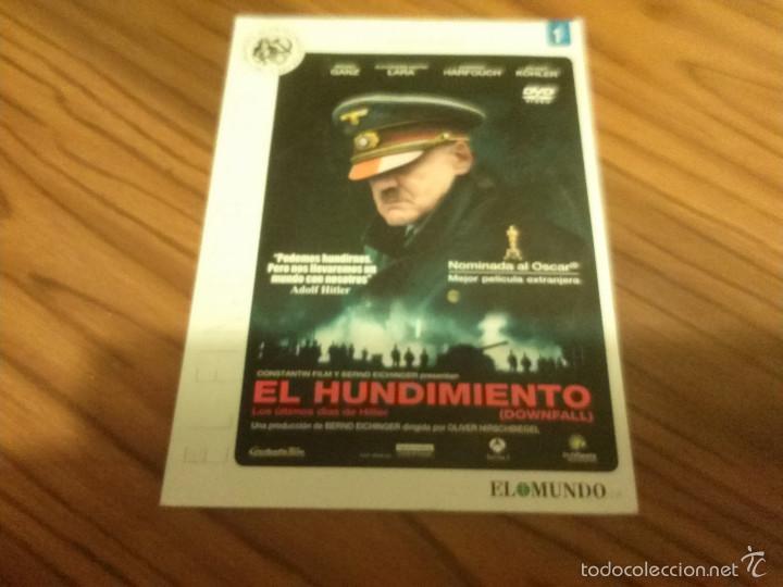 Kino: EL HUNDIMIENTO. BRUNO GANZ.  CART&Oacute;N. COLECCI&Oacute;N EL MUNDO. BUEN ESTADO