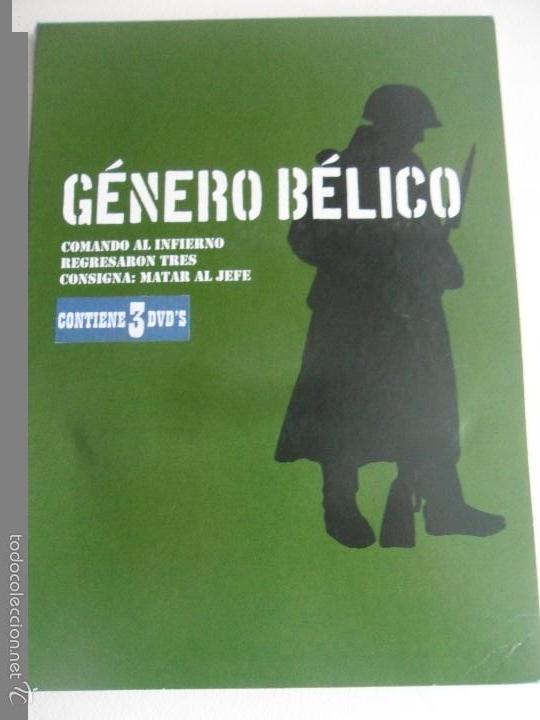 Kino: GENERO BELICO. 3 DVD'S CON 3 PELICULAS: COMANDO AL INFIERNO. REGRESARON TRES. CONSIGNA: MATAR AL JEF