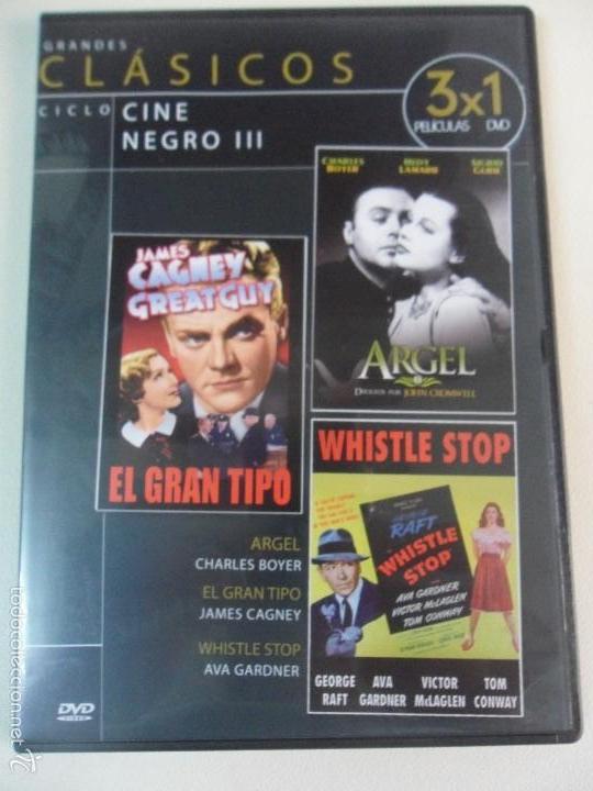 Kino: GRANDES CLASICOS. CICLO CINE NEGRO III. DVD CON 3 PELICULAS: EL GRAN TIPO. ARGEL. WHISTLE STOP.